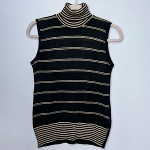 Sandro Ferrone Wool Blend Sleeveless Turtleneck
